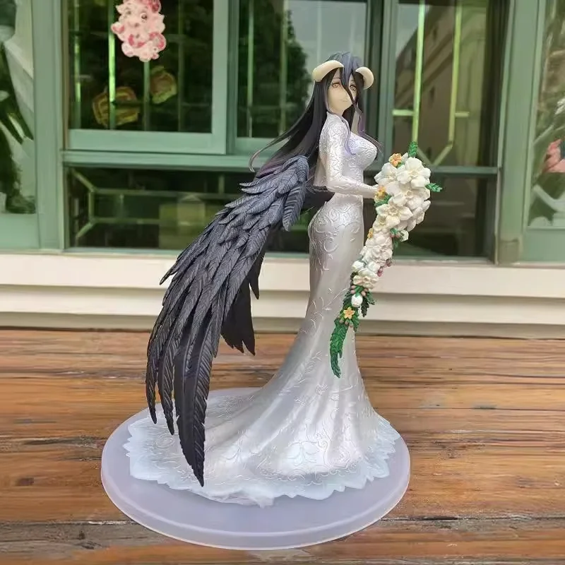 Jovem Senhor Overlord King of Bones Albedo Zhanzi Figura de ação de animação - Tema de vestido de casamento Brinquedo colecionável para fãs