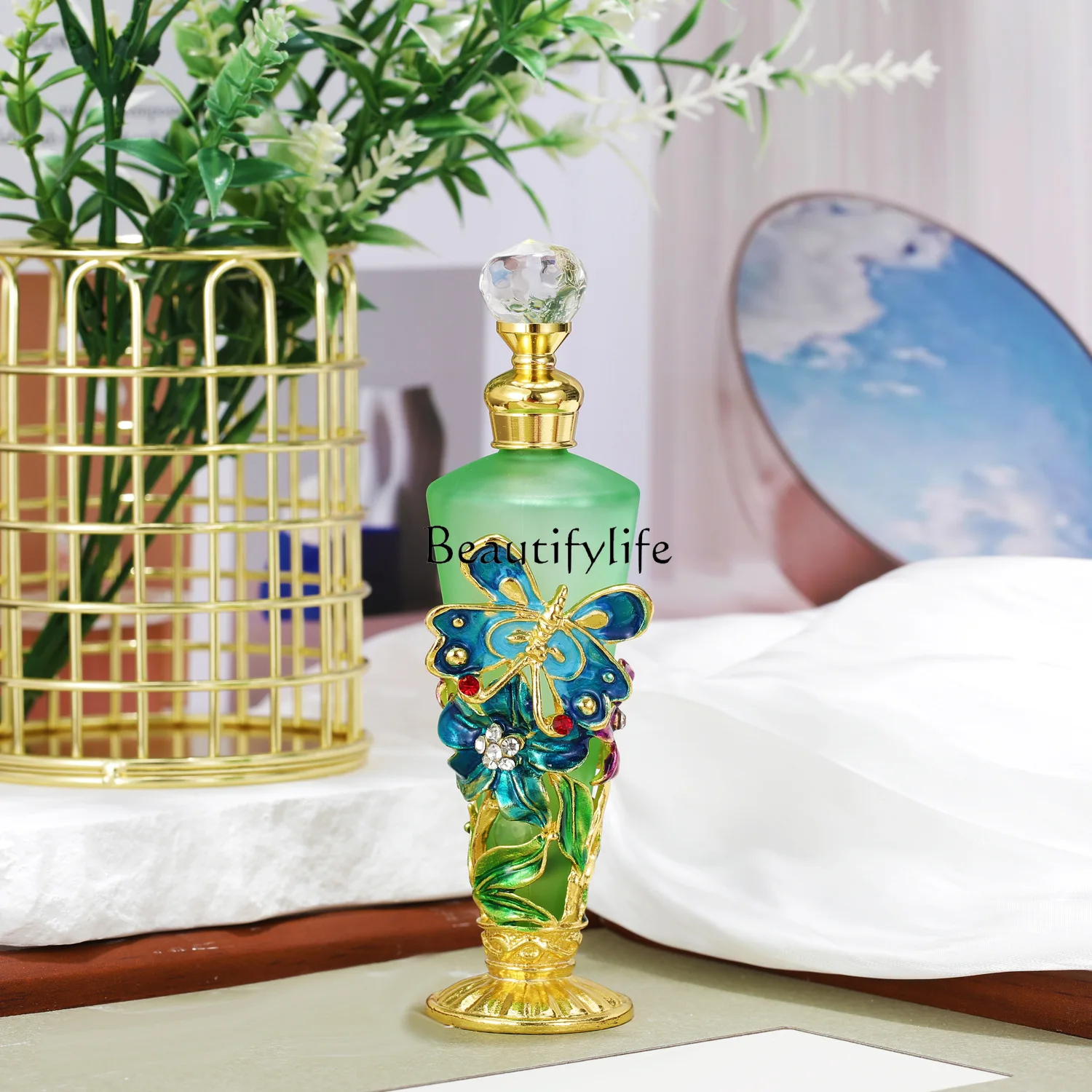 30ml enamel filled bottle travel distributor can dropper glass decorative bottle
