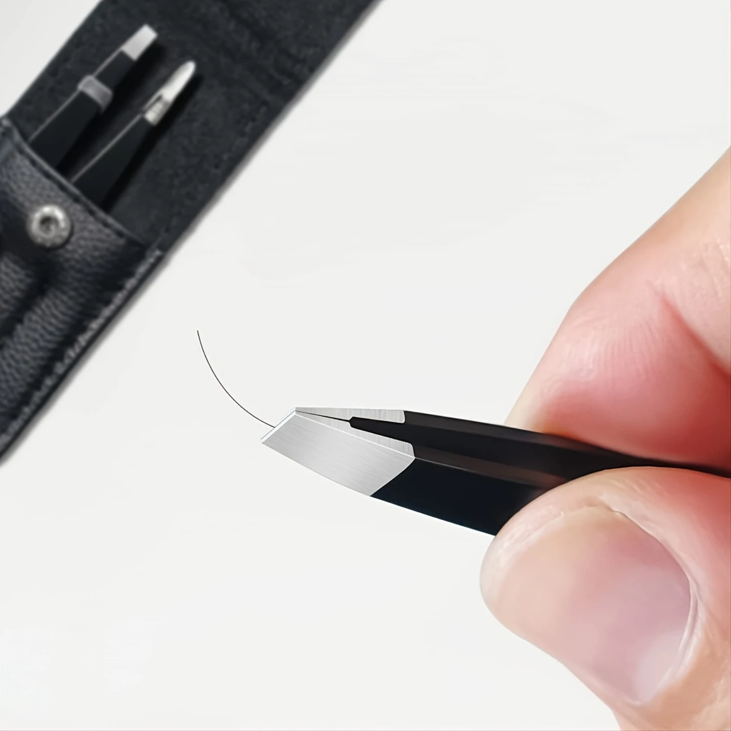 Juego Premium de 3 pinzas para cejas de acero inoxidable para desplumar cabello de precisión, Kit de puntas planas/inclinadas/afinadas afiladas para el cuerpo, Ingr