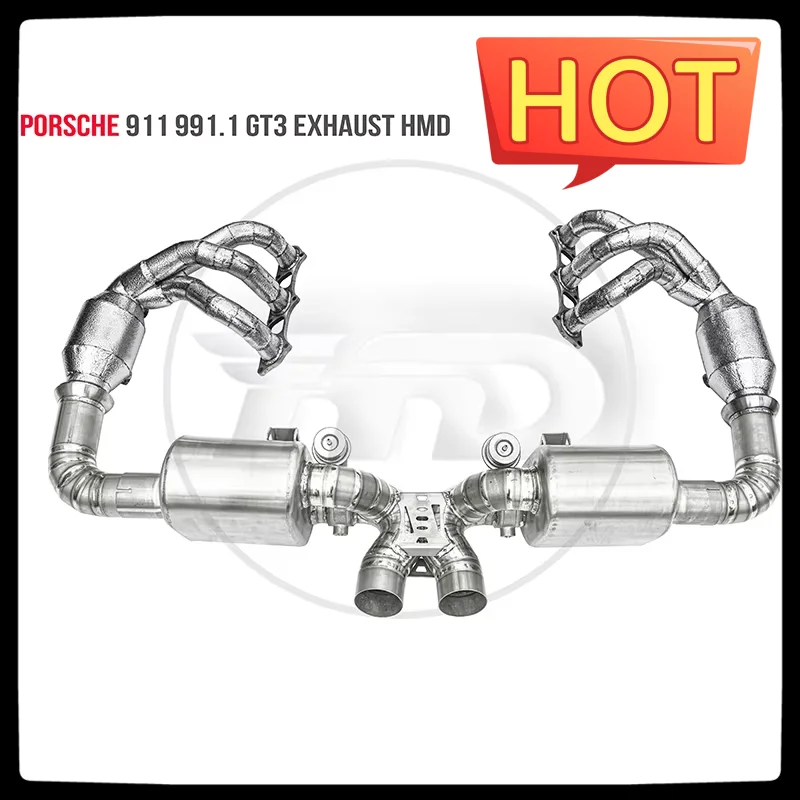 

HMD Exhaust pipe Titanium Alloy Manifold Catback for Porsche 911 991.1 GT3 Autos Accesorios Electronic Valve Muffler
