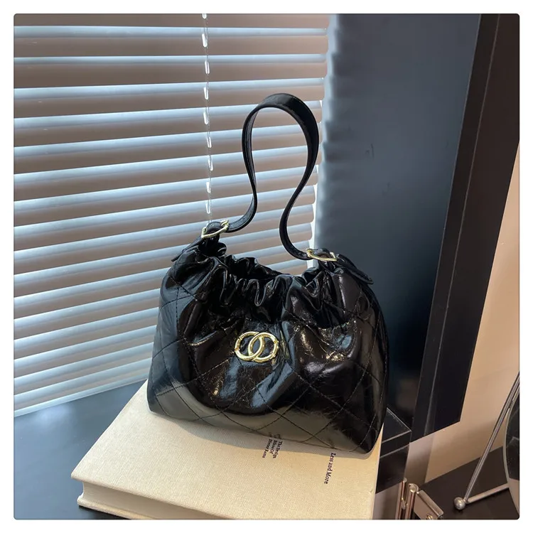 

​ ​ Стеганая сумка на ремешке с цепочкой, женская сумка через плечо большой вместимости с верхней ручкой, трансформируемая женская сумка-тоут «день-ночь»