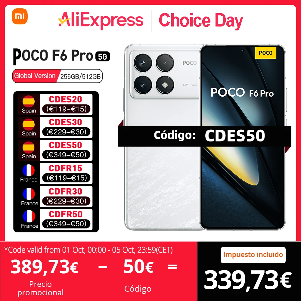 POCO F6 Pro 5G Global Version 256GB/512GB Snapdragon® 8 Gen 2 6.67 