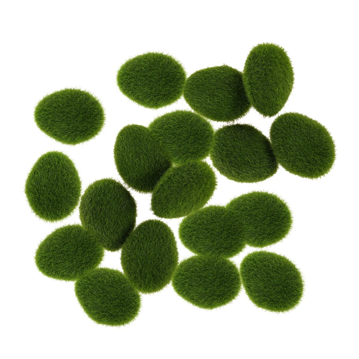 

20pcs Simulation Moss Stone Realistic Craft For Terrarium Aquarium Decoration Home Office Party Decor Moss Ball