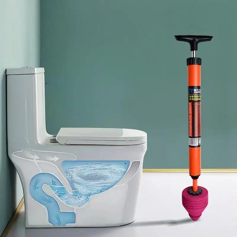 2Pcs High Pressure Air Toilet Plunger - Ergonomic Handle Powerful Drain Plumbing Tool for Bathroom Kitchen