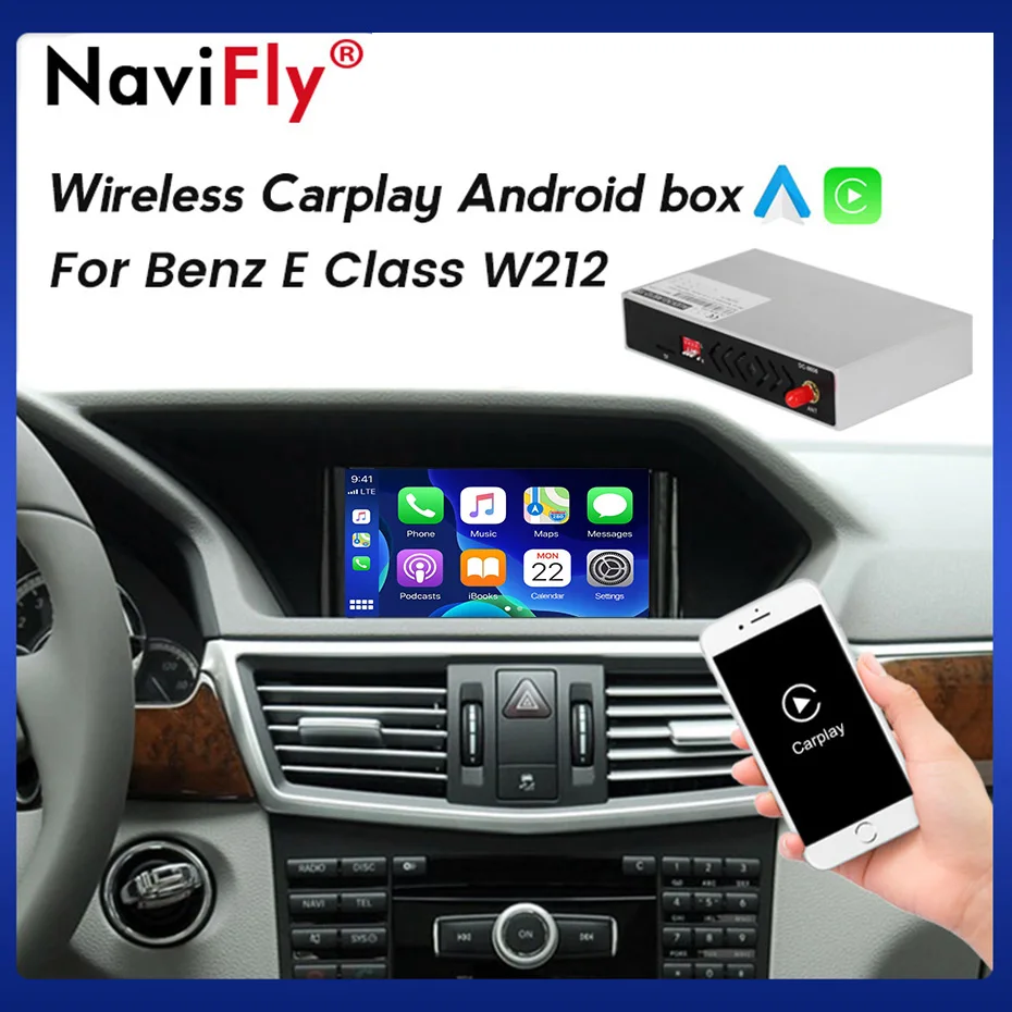 Mercedes Benz W212 E300용 NaviFly 무선 CarPlay 장치 리뷰 및 사용 가이드