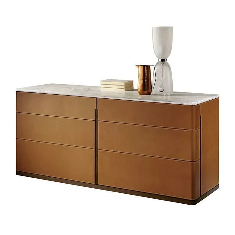 

Итальянский седло, кожаный сундук, черный орех, шкаф для прихожей из массива дерева, минималистичный стиль, обеденный боковой шкаф, мраморный шифер