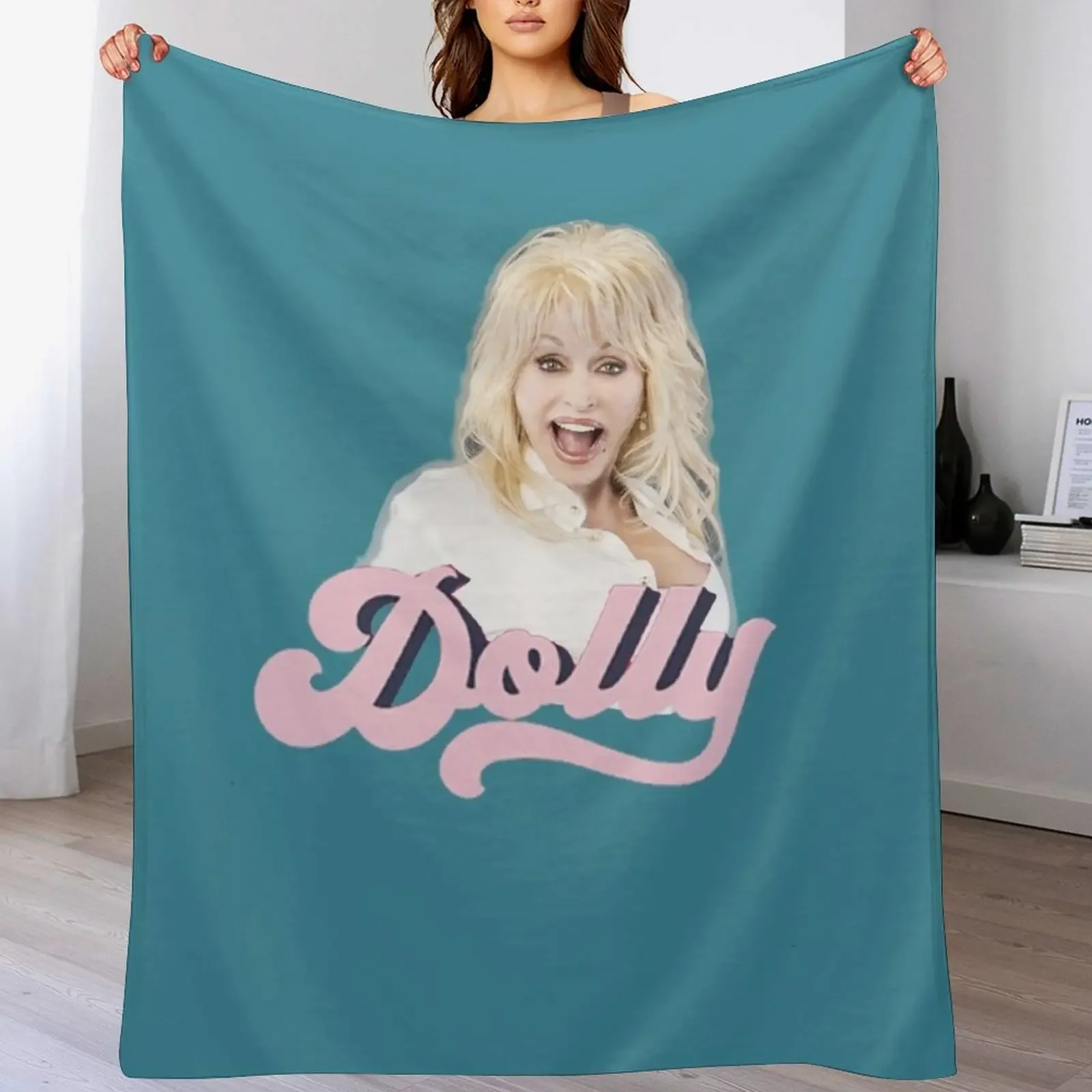 Nice Daily Portrait of Dolly Throw Blanket Color Fast Cozy Throw Blanket