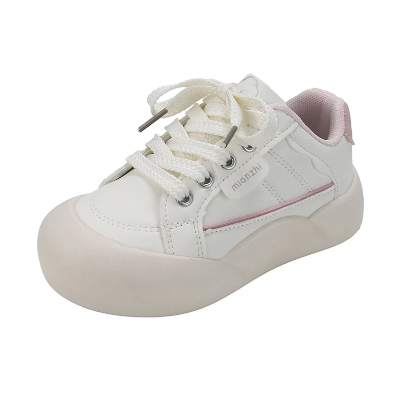 

Kids Sneakers for Girls Simple Fashion Children Shoes Waterproof Leather Non-slip Soft Sole Children Causal School Sports Shoes