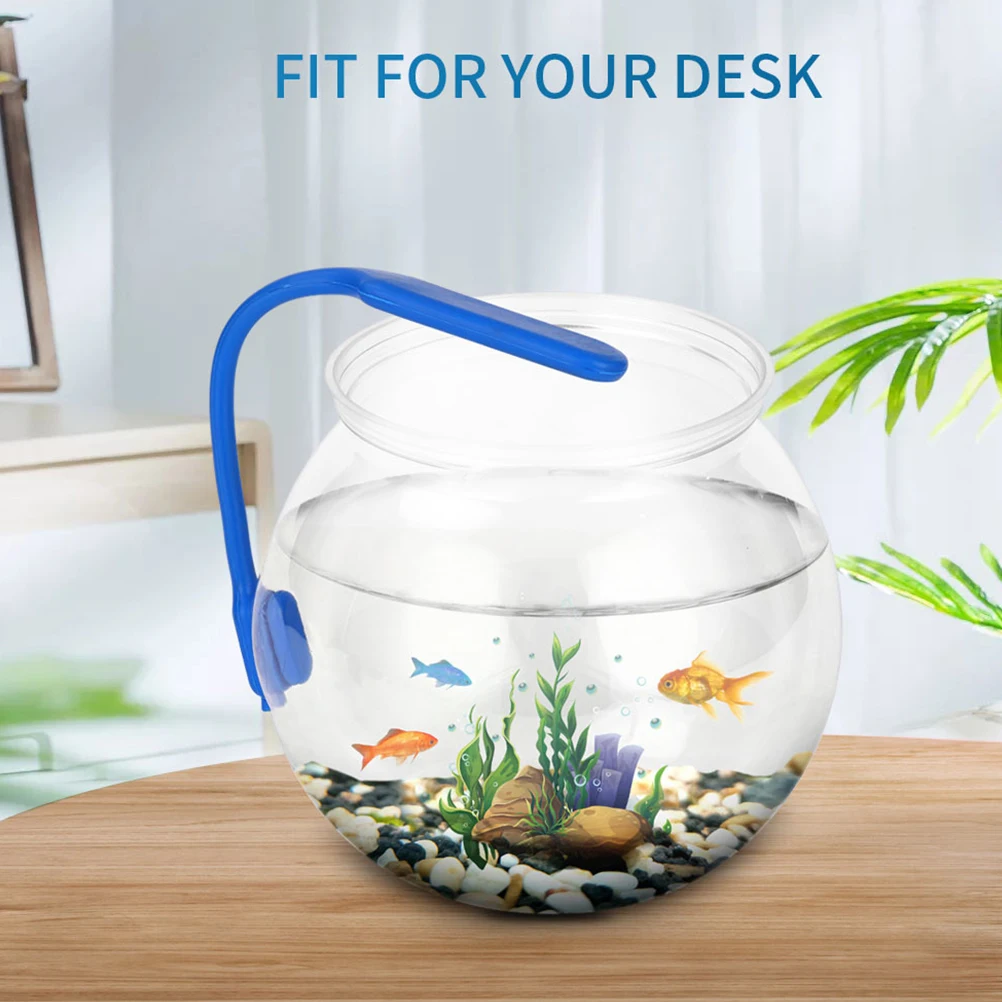 

4 Pcs Round Fish Tank Durable Stylish Decorative Goldfish Bowl Transparent Desktop Aquarium Home Party Plant Vase