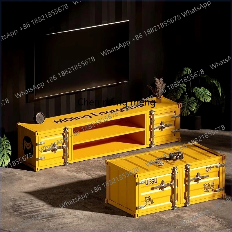 Industrial Wind TV Cabinet Apartment Iron Locker Cabinet Storage Locker Bedroom Open Cabinet Showcase Living Room Bathroom