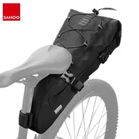 8.5L 10L Bicycle Seat Tube Bag Wrap-up Buckle Closure Volume Extendable Saddle Storage Pack Bag MTB Road Bike Pannier Pouch