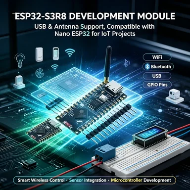 ESP32-S3R8 Development Board, Arduino Nano ESP32 Footprint, WiFi/BT
