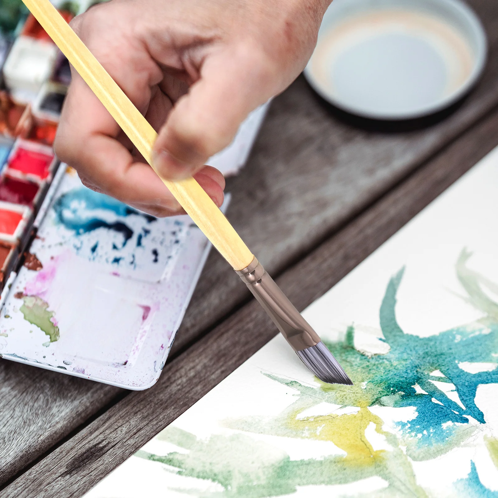 

1 Set Multi-Use Professional Artist Paintbrushes Watercolor Oil Supplies For Acrylic Face Miniature Detail Rock Gouache Nail