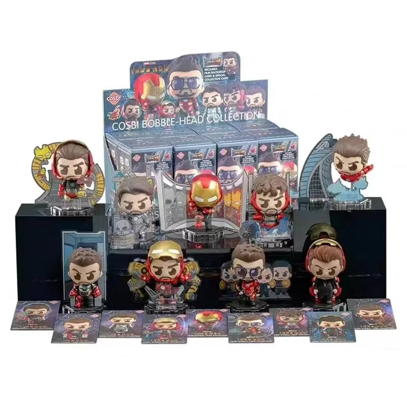 

Genuine Hot Toys Tony Stark Armor Series Blind Box Action Figures Mini Model Collectible Doll Toy Set Desktop Ornaments Kid Toys