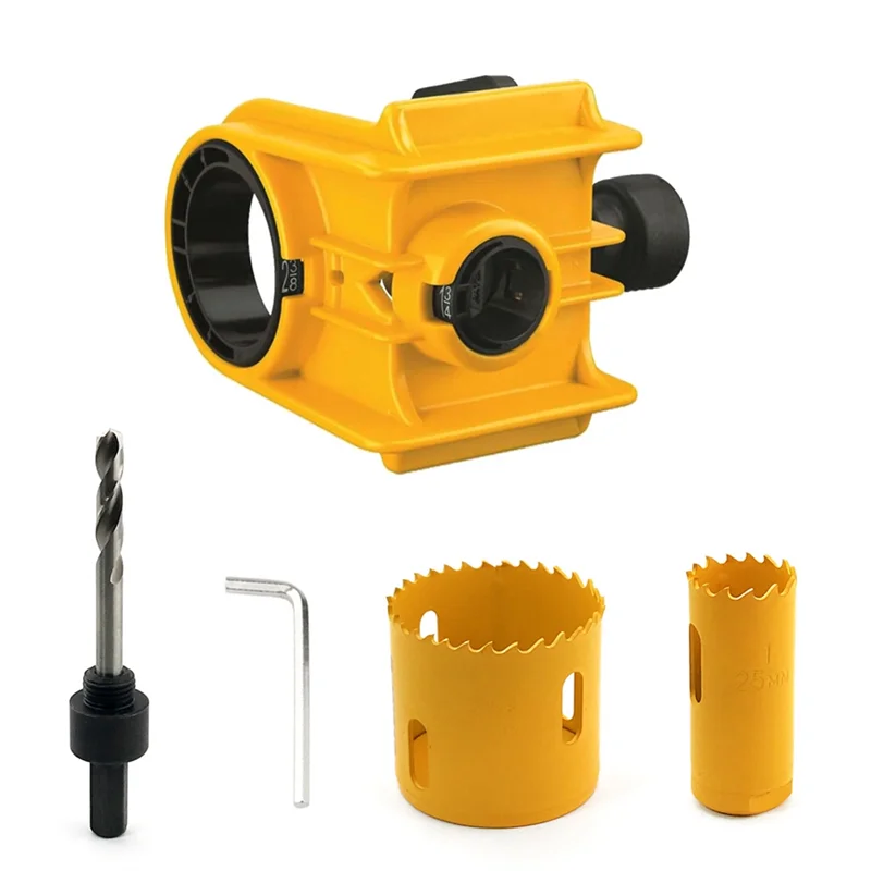 PHILE-Door Lock Installation Kit,Door Lock Jig For Metal Or Wood Doors,Hole Saw Kit For Easy Lockset Installation
