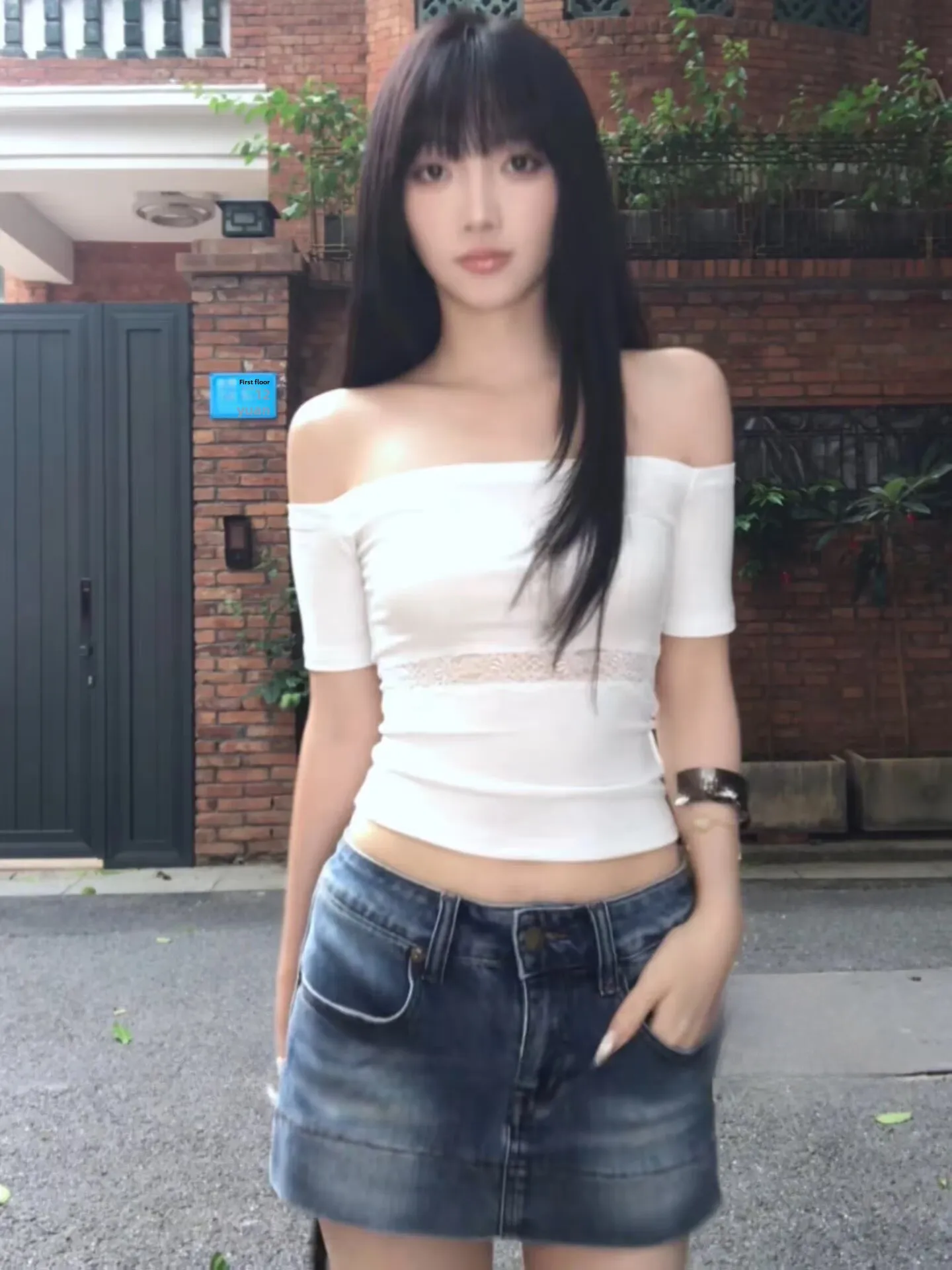 

Retro American Blue Washed Hip Enhancing Denim Skirt for Women Summer INS New Style A-Line Versatile Anti-Light Short Skirt