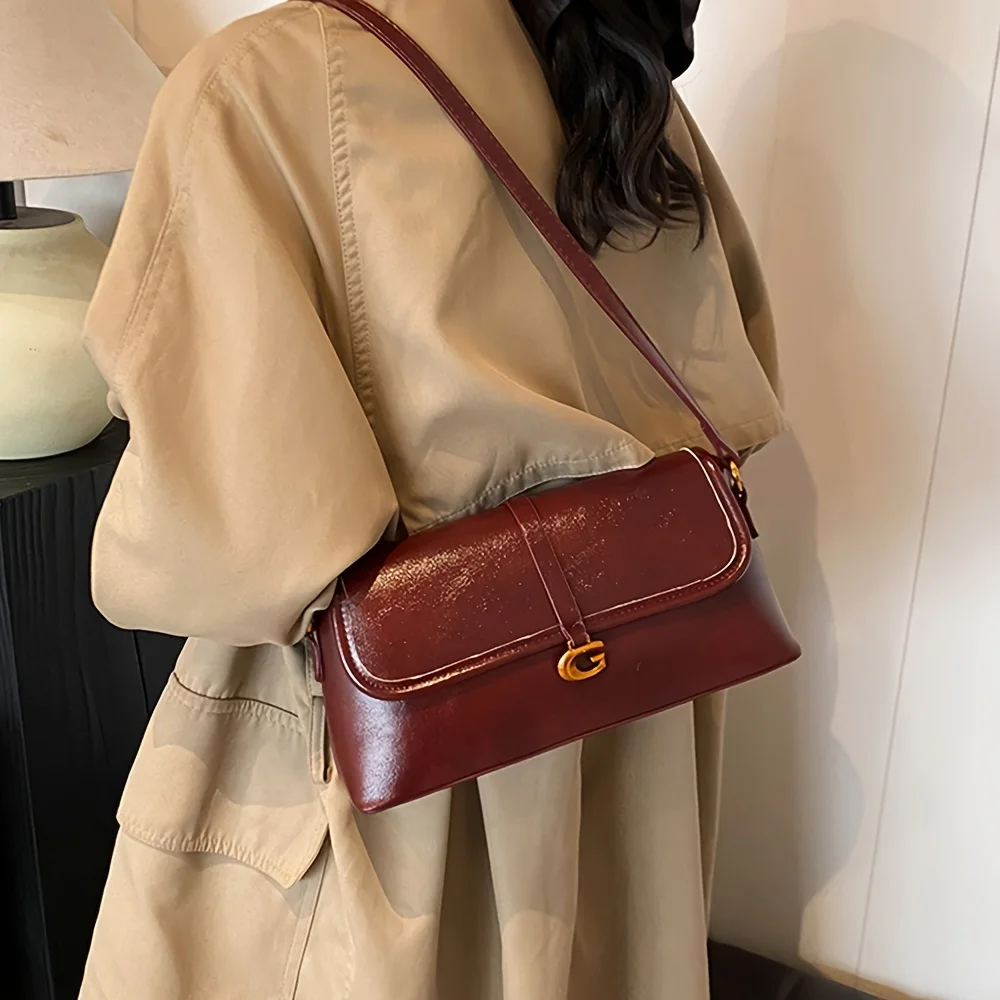 New Autumn and Winter Retro Niche Design Shoulder Bag Senior Sense All-Matching Underarm Bag Women's Daily Commute Shoulder Bag