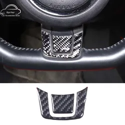 For Jaguar F-TYPE 2013-2022 Soft Carbon Fiber Car Styling Steering Wheel Decoration Sticker Interior Modification Accessories