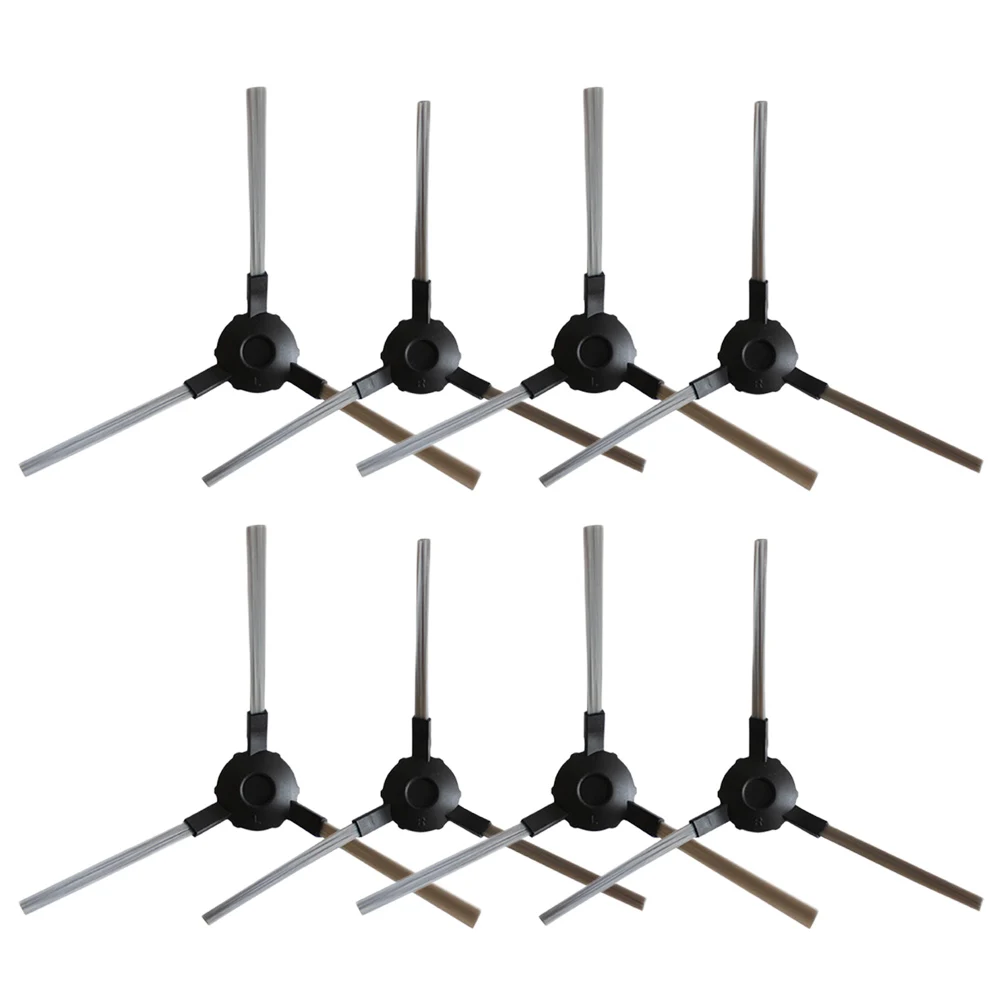 8pcs Side Brushes For Basics RB1-EU Robot Vacuum Cleaner Spare Parts Black Nylon Bristles Corner For Edge Cleaning Replacement T