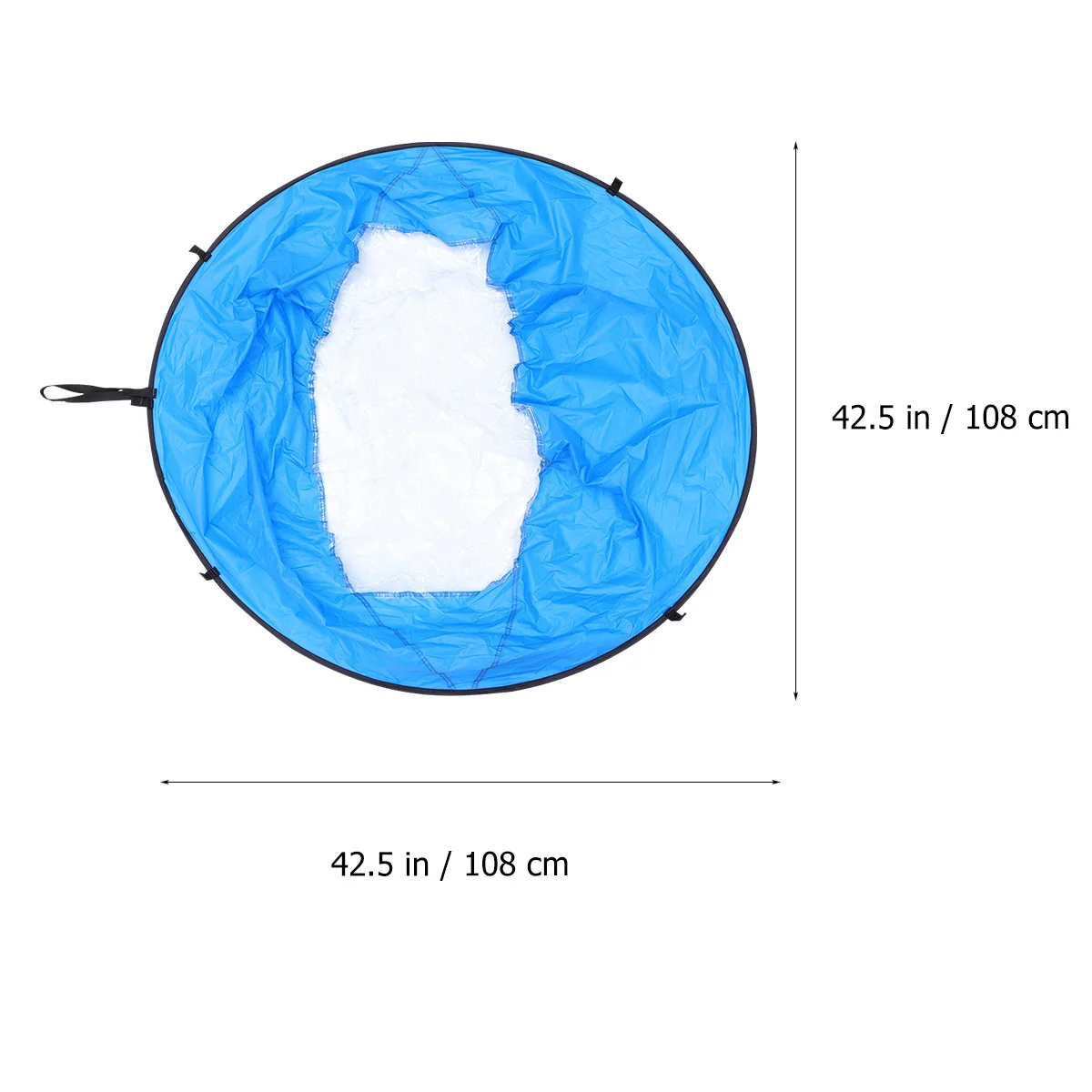 Vela de Kayak de 42 pulgadas, 108Cm de diámetro, vela de viento plegable compacta para Kayak, canoa, barco inflable, fácil configuración, despliegue rápido