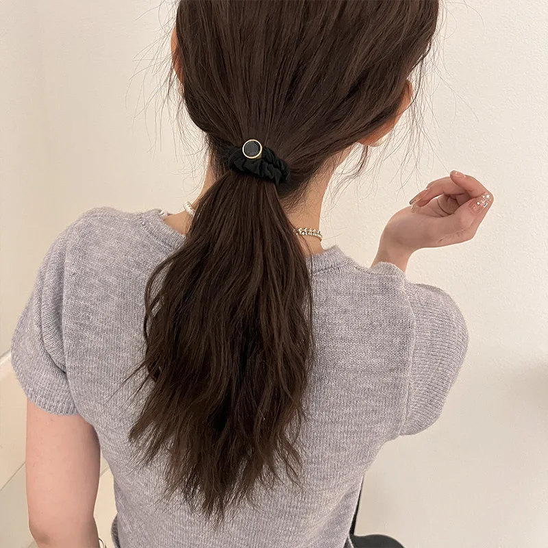 Fashion High Elastic Small Intestine Hair Ring Headdress Female Durable Ponytail Rubber Band Hair Rope Simple Hair  String