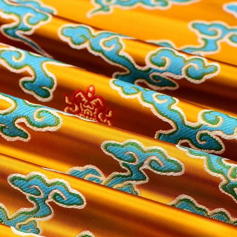 Tibetan Dragon Pattern Thickened Hada Five Blessings Good Luck Cloud Scarf Etiquette Five-color Hada Household Temple Worship