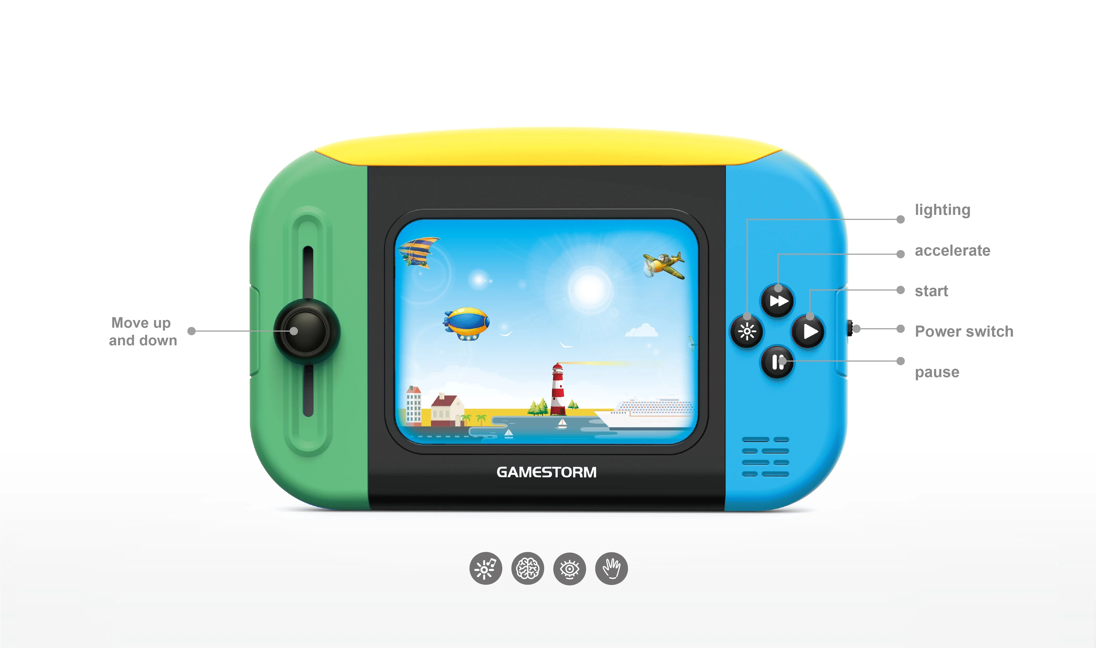 Mini console de jeu stéréo, jeu de détermination plus tard pour jouets électroniques, cadeau de joueurs portables