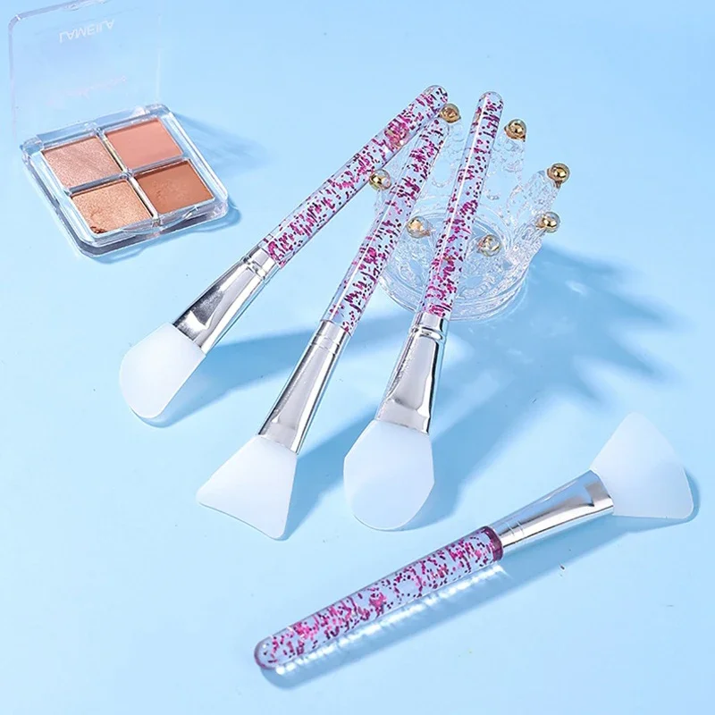 1 PC ซิลิโคน Face Mask แปรง Rhinestones เจลกาวเรซิ่นนุ่มหัวแปรง DIY Facial Mask Applicator เครื่องมือแต่งหน้า