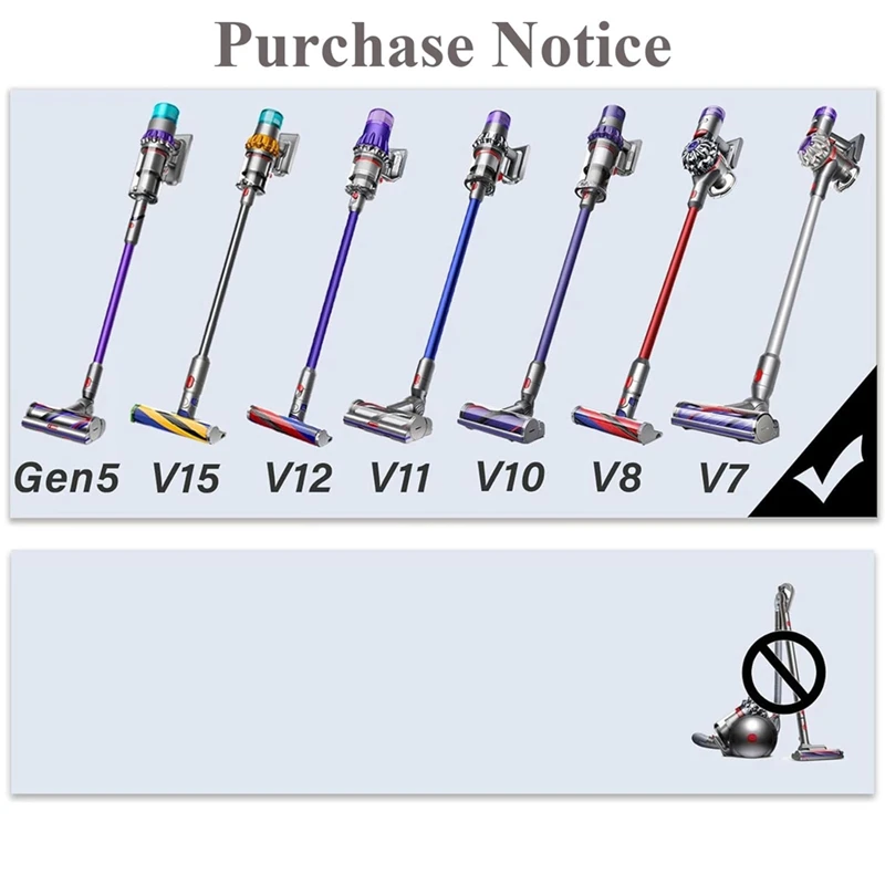 A46T Vacuum Attachment Kit for Dyson GEN5 G5 V15 V12 V11 V10 V8 V7 Cordless Vacuum Accessories Flexible Crevice Tool