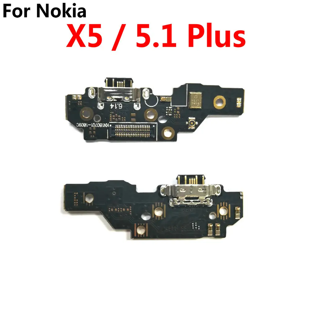 For Nokia 5.1 plus USB Power Charging Connector Plug Dock Port Mic Microphone Flex Cable Board For Nokia X5