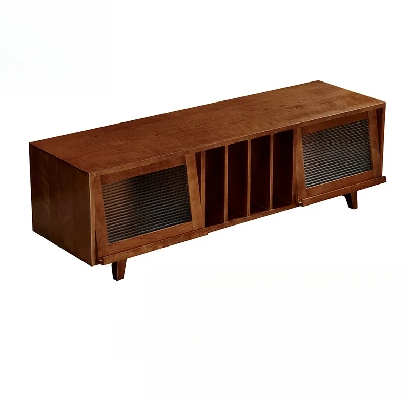 Vinyl record player, record storage, combination stereo phonograph rack floor cabinet