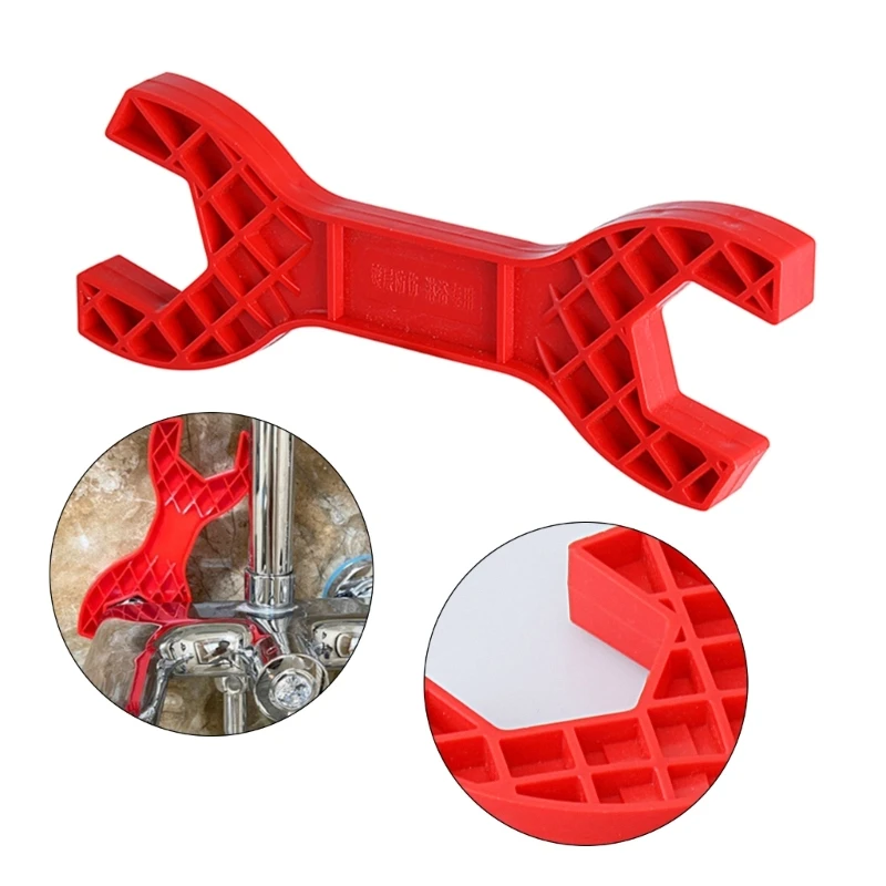 Multifunctional Double Head Shower Wrench High Density Plastic Made Lightweight Bathroom Wrench for Faucet Plumbing Tool