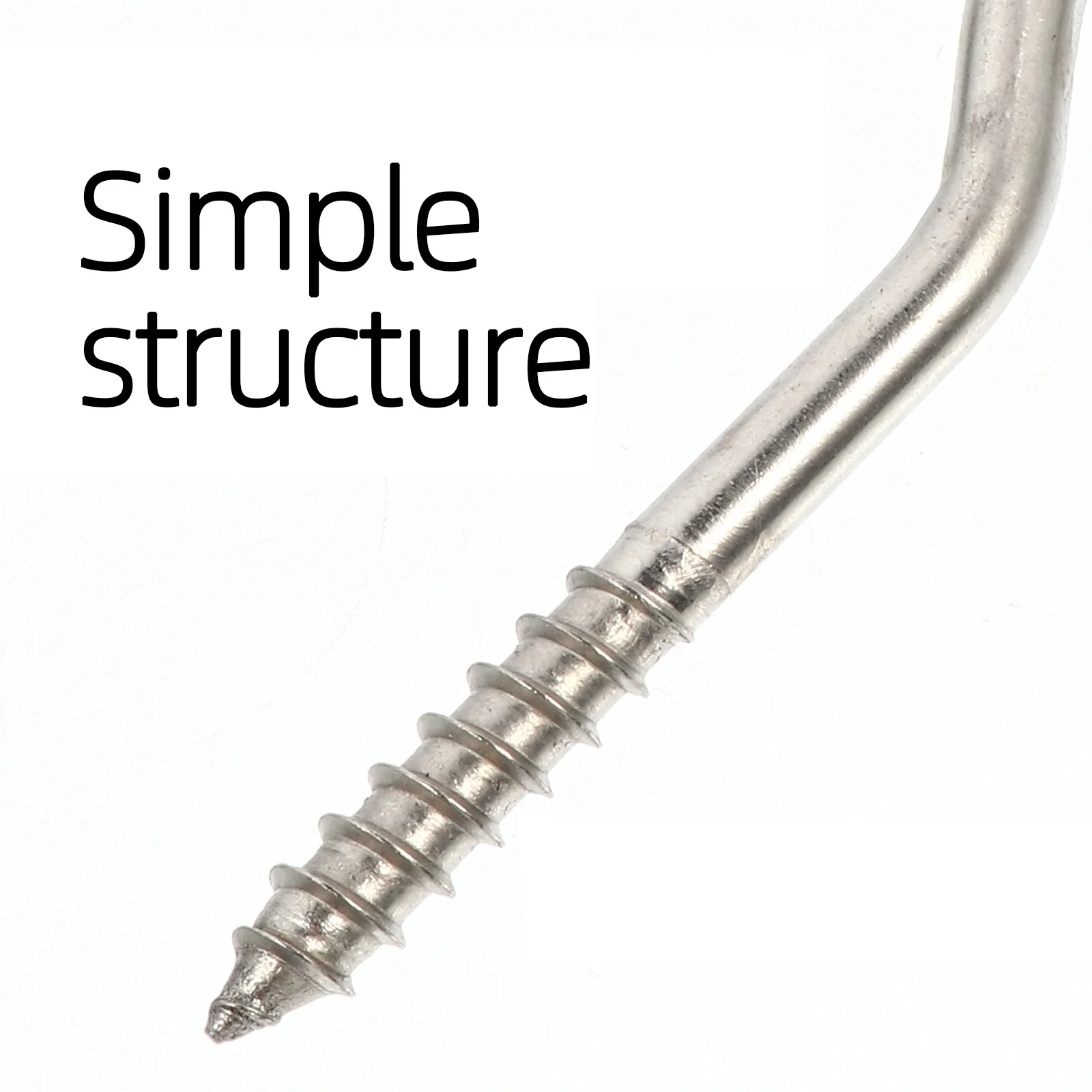 12 قطعة من خطافات المسمار المصنوعة من الفولاذ المقاوم للصدأ بتصميم خطاف تعليق مقاوم للصدأ لبرغي عين المطبخ المنزلي #2