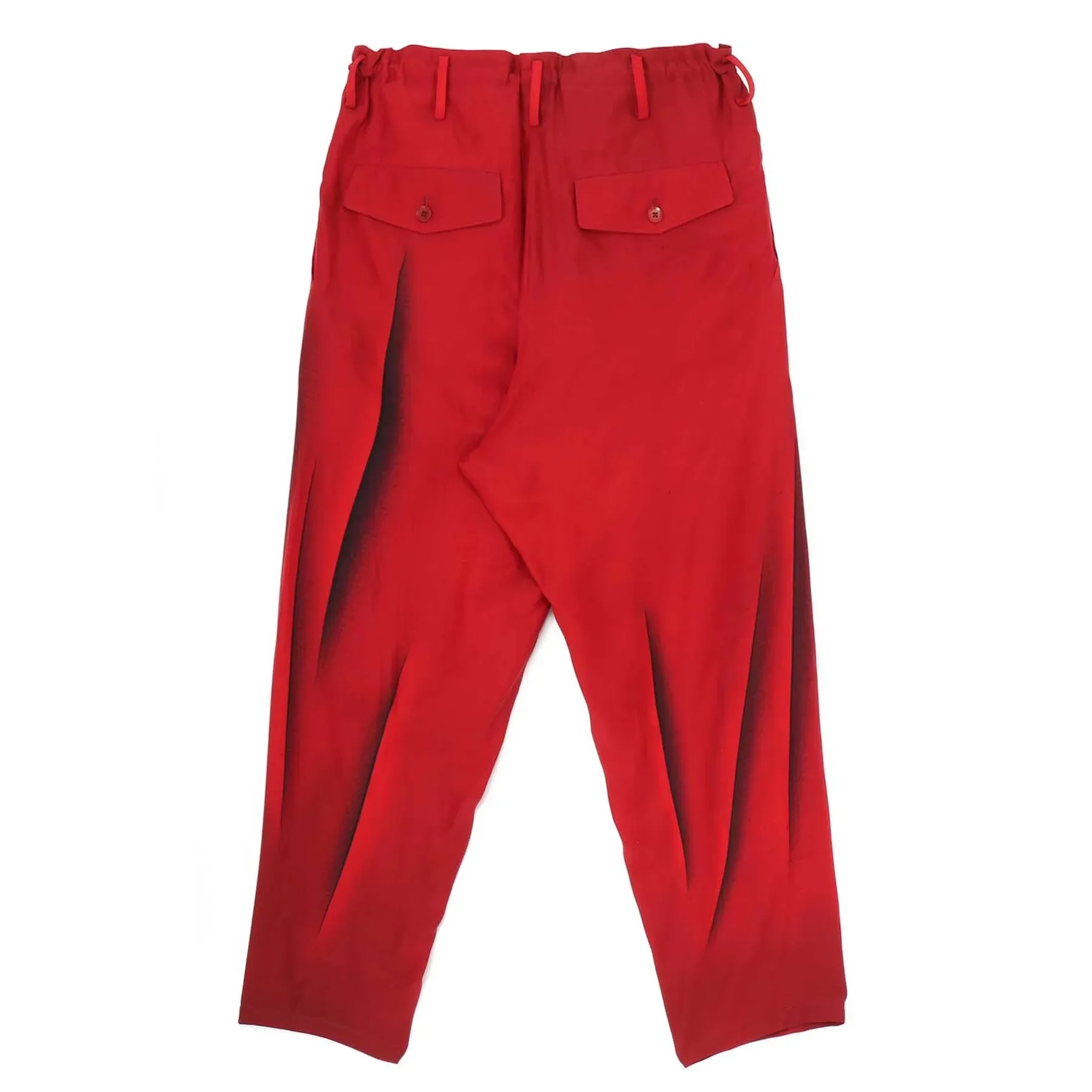 YOJI OOAK التصميم الأصلي للرجال السراويل الحريرية المطبوعة مجردة ندبة نمط مستقيم الساق السراويل عارضة للرجال