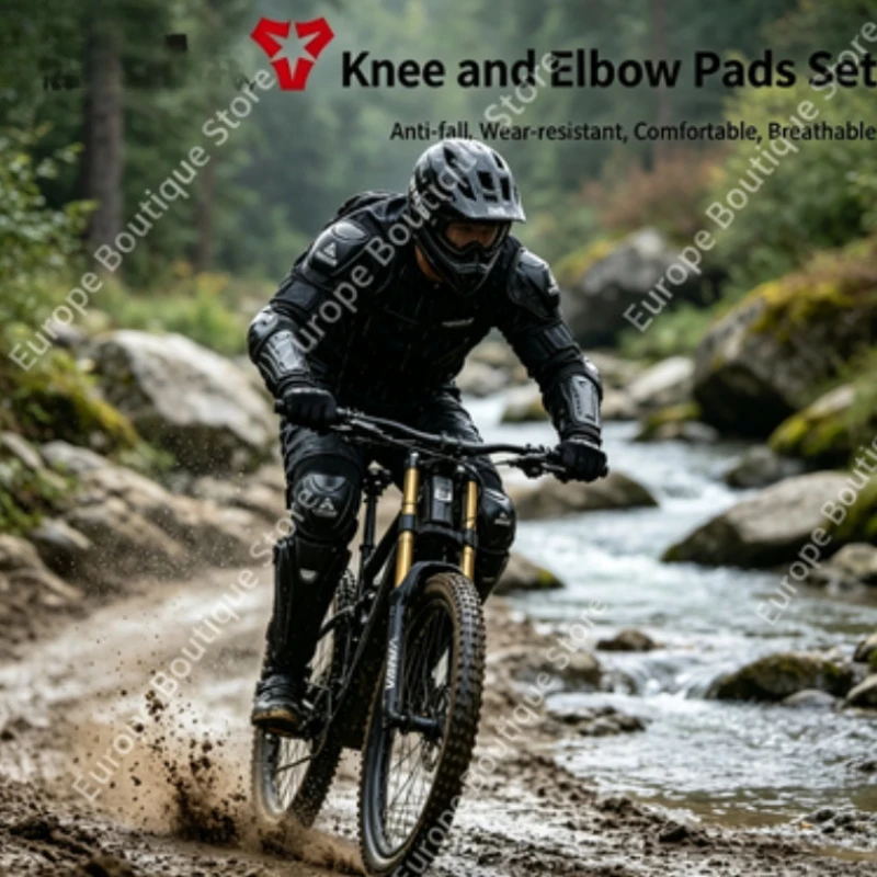 

4 Seasons Off Road Motorcycle Protective Gear 4Pcs Set Anti Fall Knee Pads Long Leg Guards Windproof Racing Motocross
