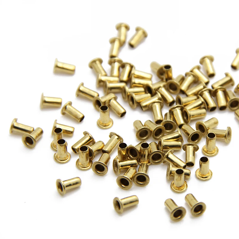 Copper Hollow Rivets M0.9 M1.3 M1.5 M1.7 M2 M2.5 M3 Tubular Rivets Double-sided Circuit Board PCB Nails Copper Hollow Rivet Nuts