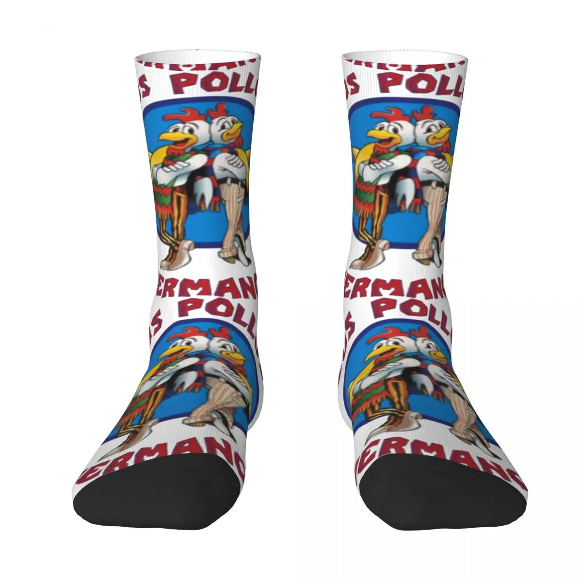 Cartoon Los Pollos Hermanos Stockings Breaking-Bad Meth Jesse Pinkman Korean Socks Winter Anti Skid Socks Men Skateboard Socks