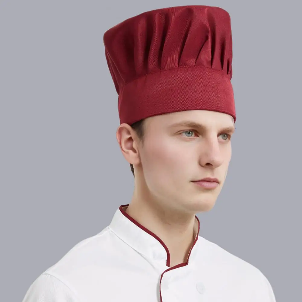 

Дышащая шапка шеф-повара, влагоотводящая кухонная шапка, дышащая хлопковая шапка шеф-повара, регулируемая посадка, однотонная кепка с плоским верхом для приготовления пищи
