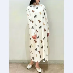 Night Dress One Piece Ladies Room Wear Pajamas Women's Nightdress Cotton Waffle