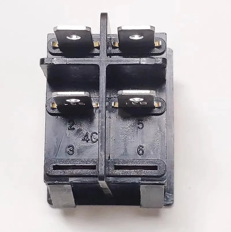 1pcs/lot Ship type switch 4 pin with light KCD4 R210-CPL-BR Silver point 25X32