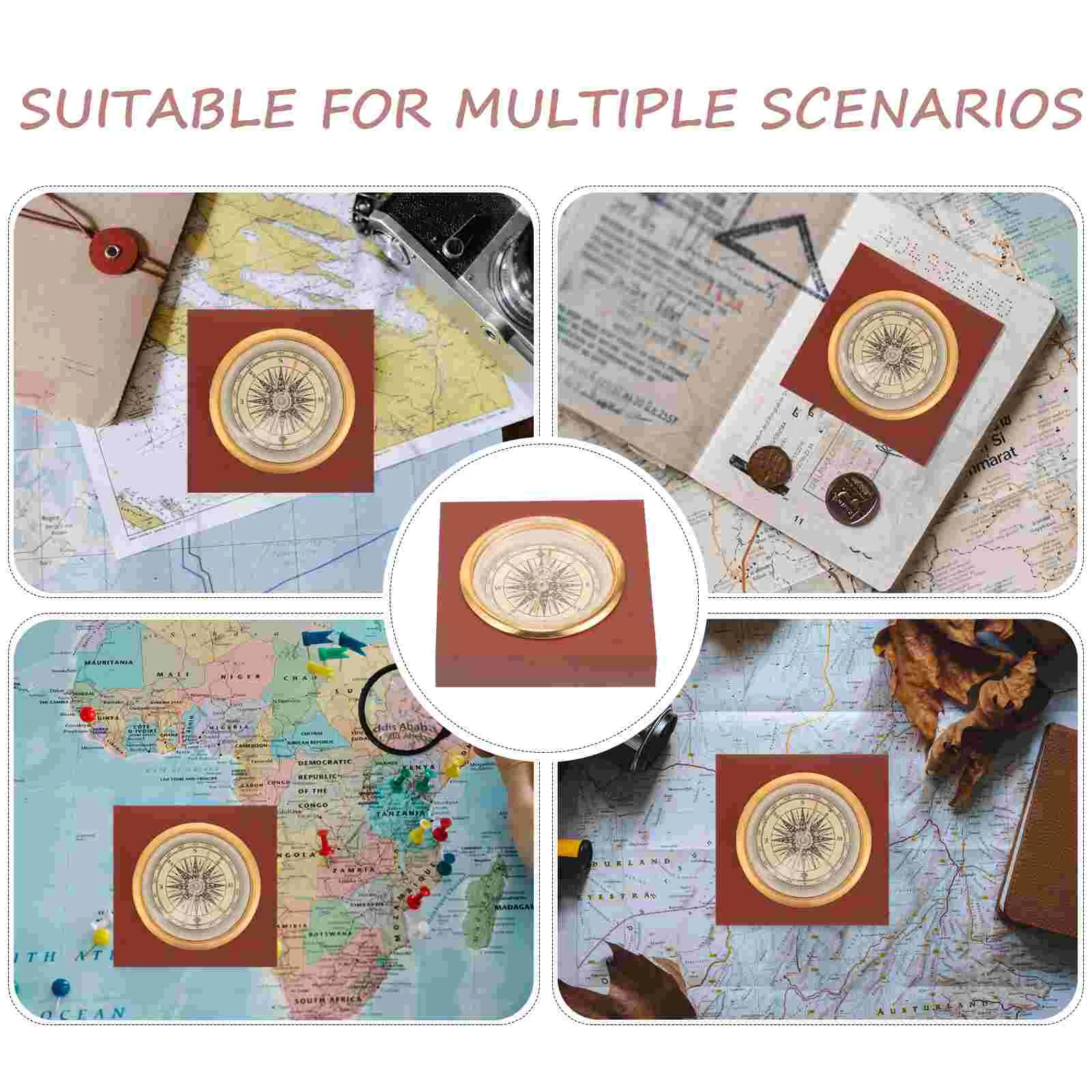 Vintage Compass Guide Decorative Chinese Small Camping Manual Craft Experiment Multi-use Travel