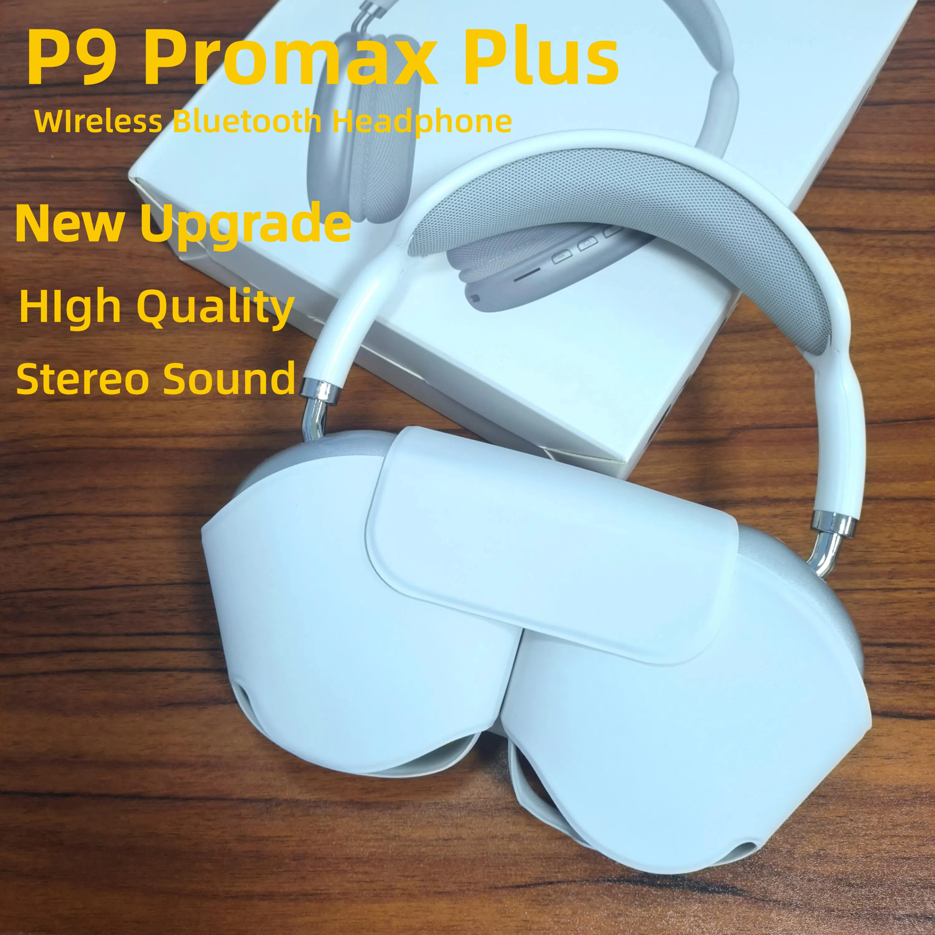 P9 Promax Plus Wireless Bluetooth Headphones Outdoor Sports Gaming Wireless Headsets with Mic Supports TF Card for Phone PC