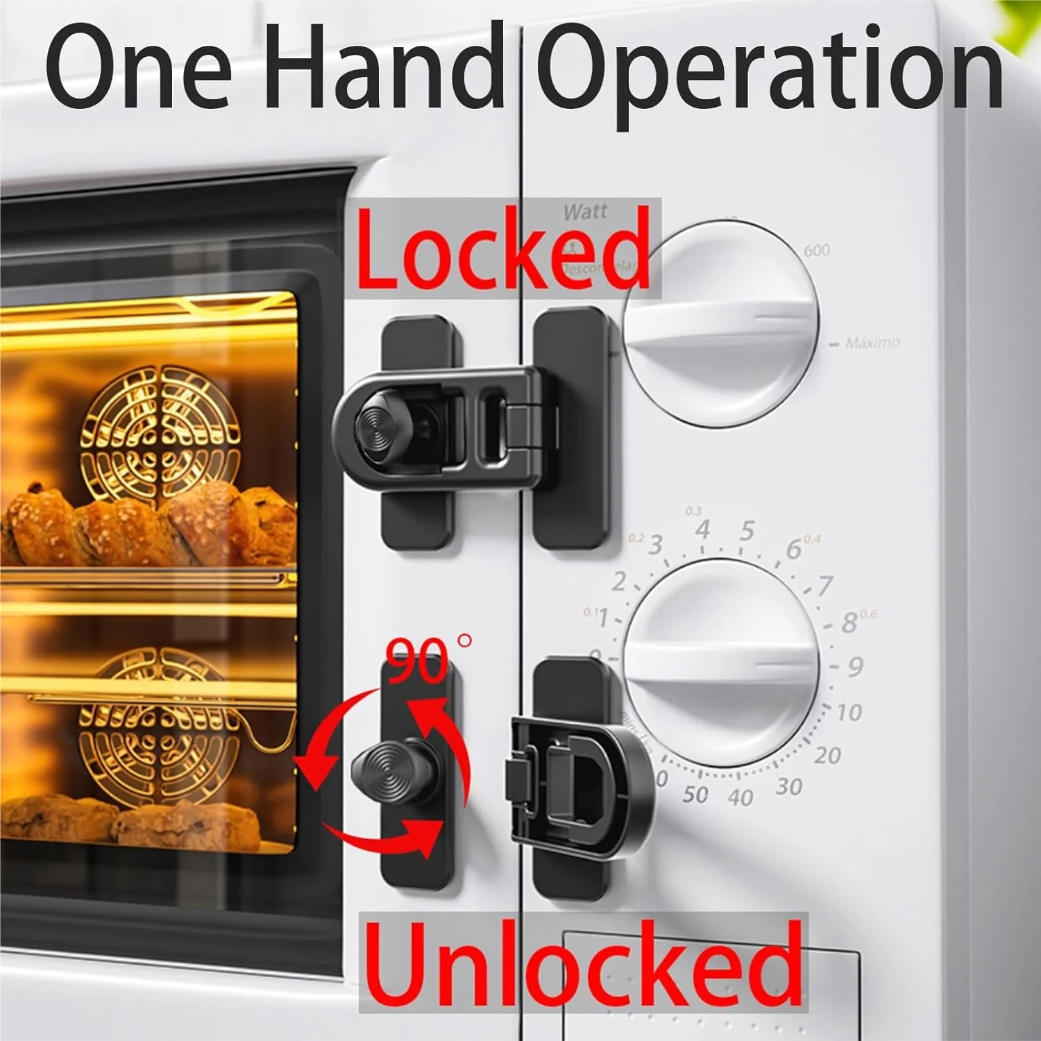 Non perforated home refrigerator door lock buckle, oven child safety lock, oven baby anti-theft refrigerator door safety lock
