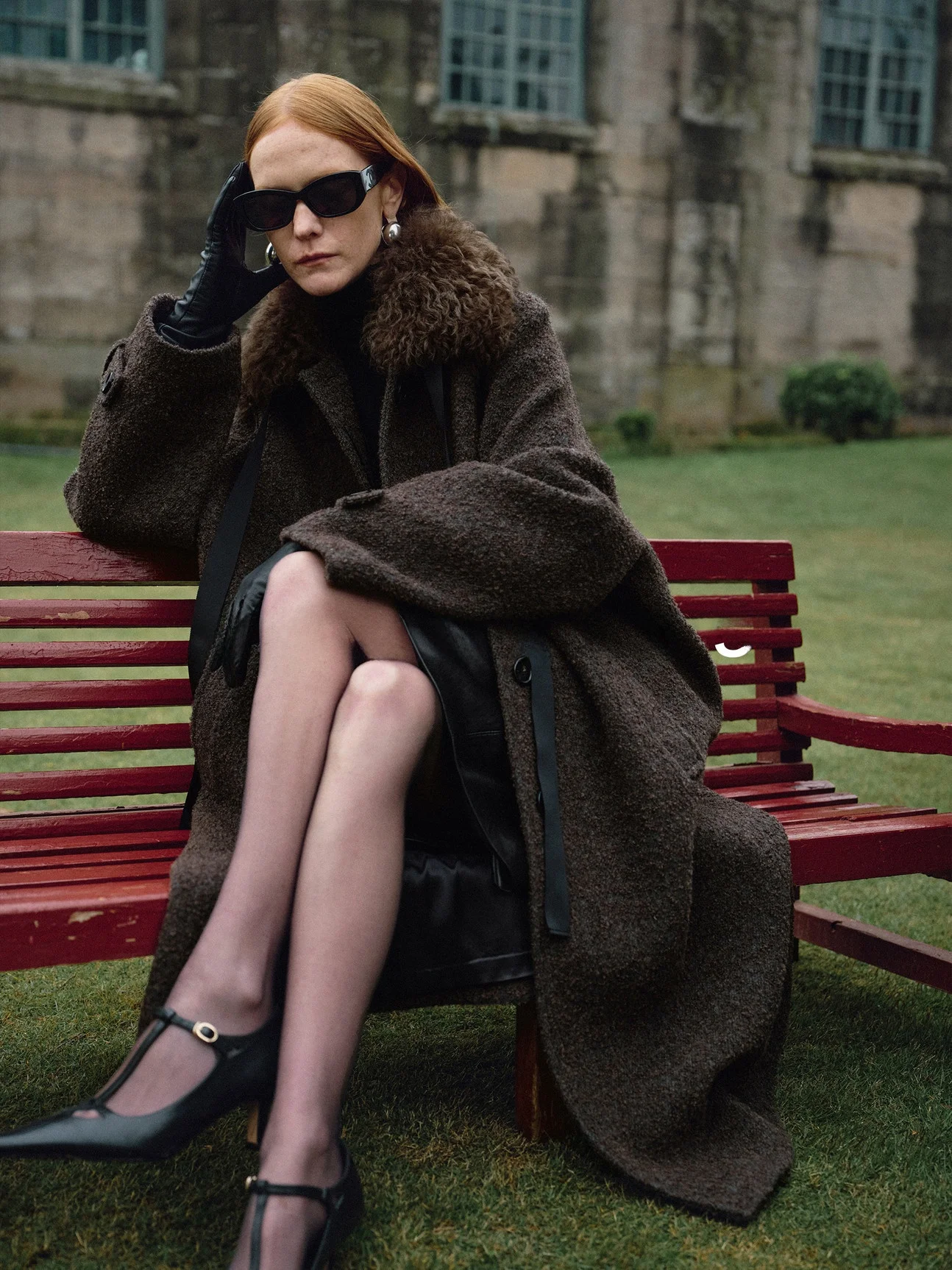 

Soulkiss Modern Sle Detachable Fur Collar on Wool Coat Youth Women's Long Sve Single Button Closure Woolen Jaet