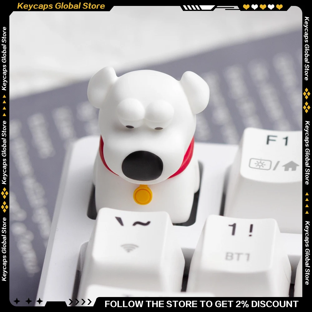 Family Guy Series Brian Griffin Keycap Resin Personalized Single Cute Creative Mechanical Customized ESC Anime Handmade Gifts
