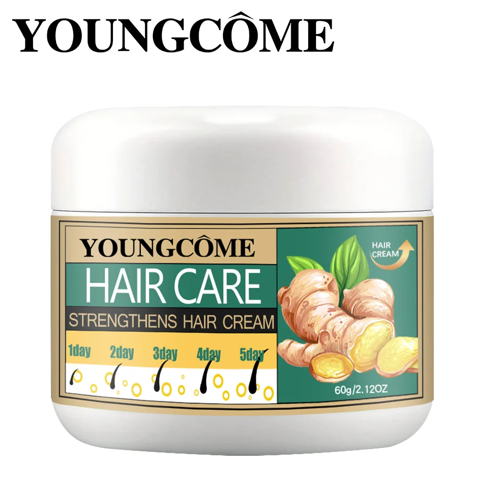 Crème de croissance des cheveux gingembre Alopecia repousse réparation prévenir la perte de cheveux traitement de la calvitie renforcement Dense produits de soins capillaires
