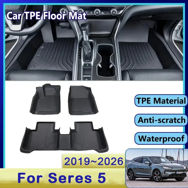 Car Floor Mats For DFSK Seres 5 A5 SF5 Evolute i-Jet 2019-2026 Waterproof Left Hand Driver Foot Carpets Footpad Auto Accessories