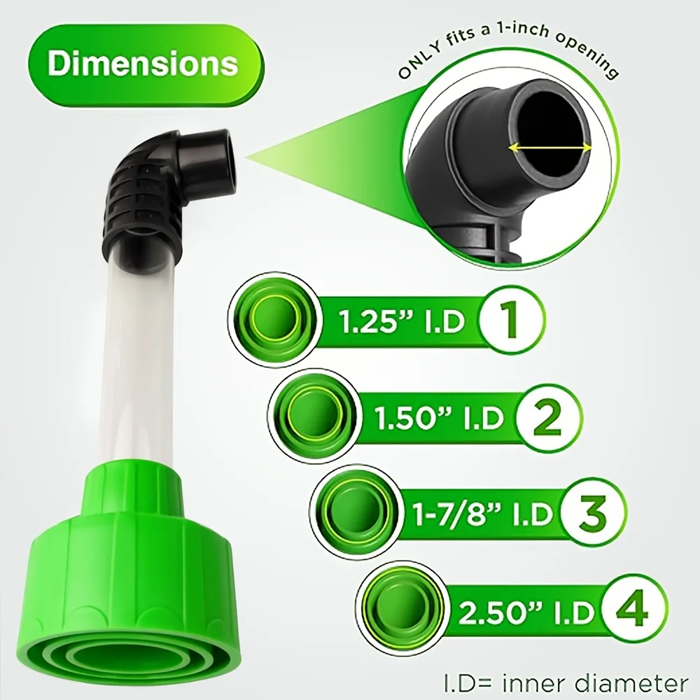Air Conditioner Drain Pipe Cleaning Adapter - Cleaning and Unclogging Air Conditioner Drain Pipes - Hvac to Pvc Air Conditioner Drain Pipe Cleaning Tool - Universal Air Conditioner Drain Pipe Unclogger - Air Conditioner Drain Pipe Cleaning Tool - Clear Visibility, No Batteries Required