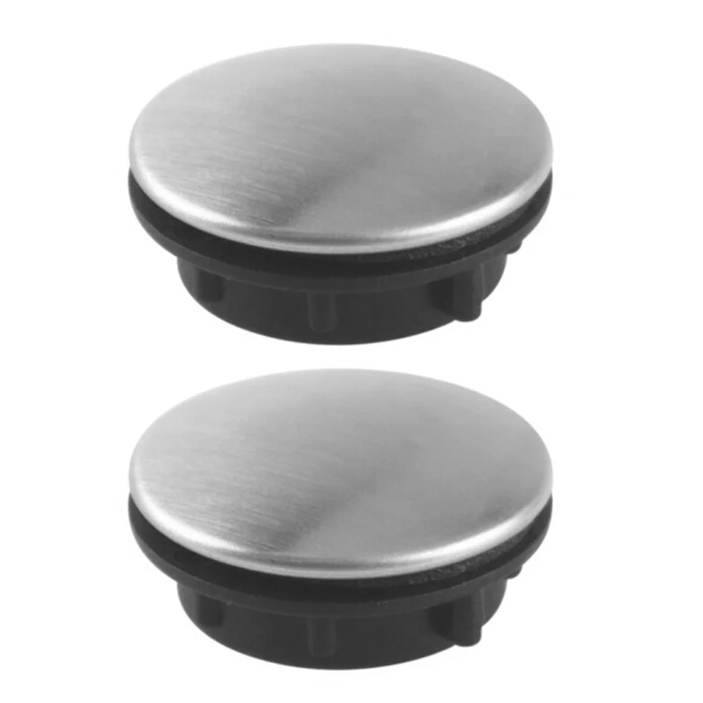 

2Pcs Stainless Steel Faucet Hole Cover Sink Hole Plug Durable Kitchen Bathroom Sink Cap Anti-Leak Seal Repair Kit