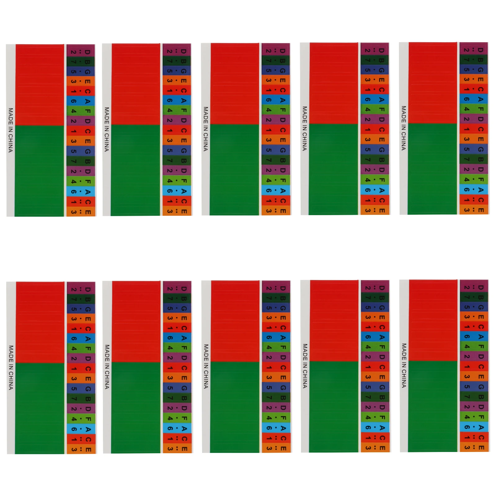 

10 Pcs Colorful Kalimba Thumb Piano Note Stickers Smooth Decals for Piano Learning Keyboard Accessories